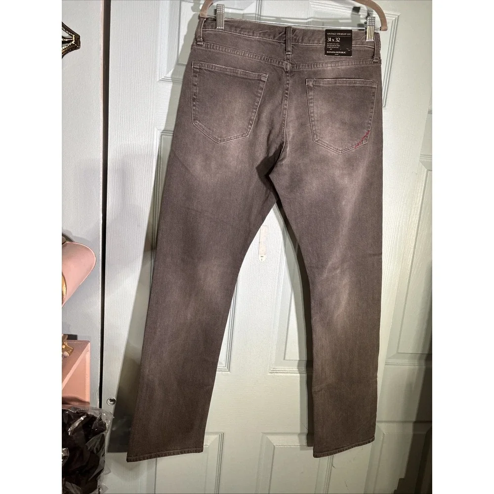 Men's‎ Banana Republic NWT Vintage Straight Jeans Sz 31X32 New Stone Gray.